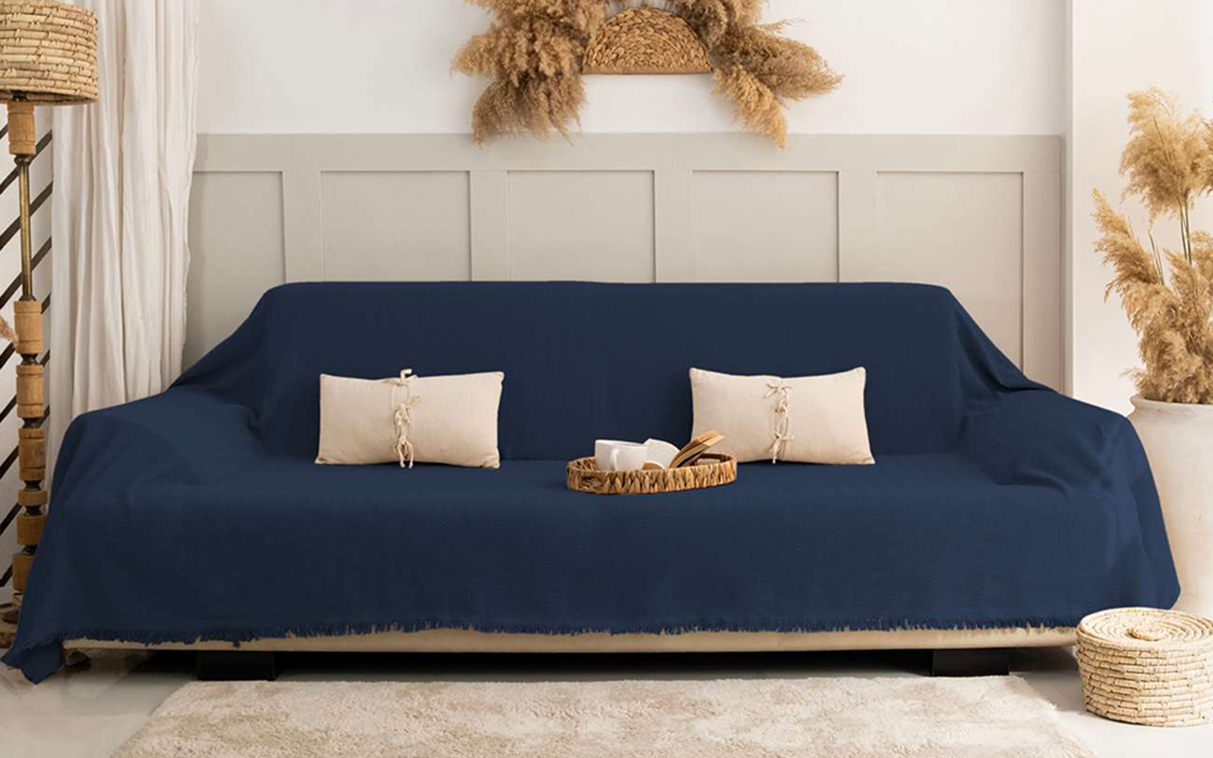 Sofa cover 180/300 cm Rio, dark blue  1